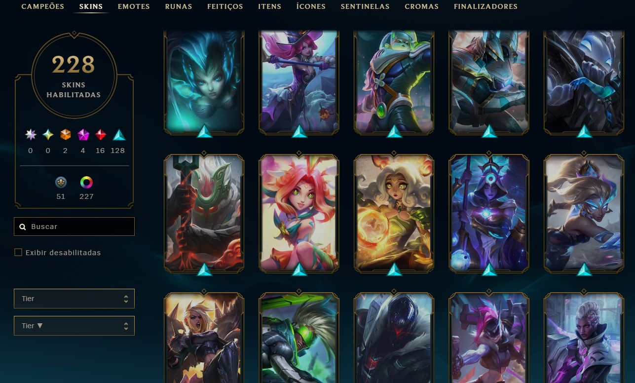 LUX ELEMENTALISTA, EZREAL PULSEFIRE, +200 SKIN E SKINS PRESTIGIOS (FULL ACESSO)