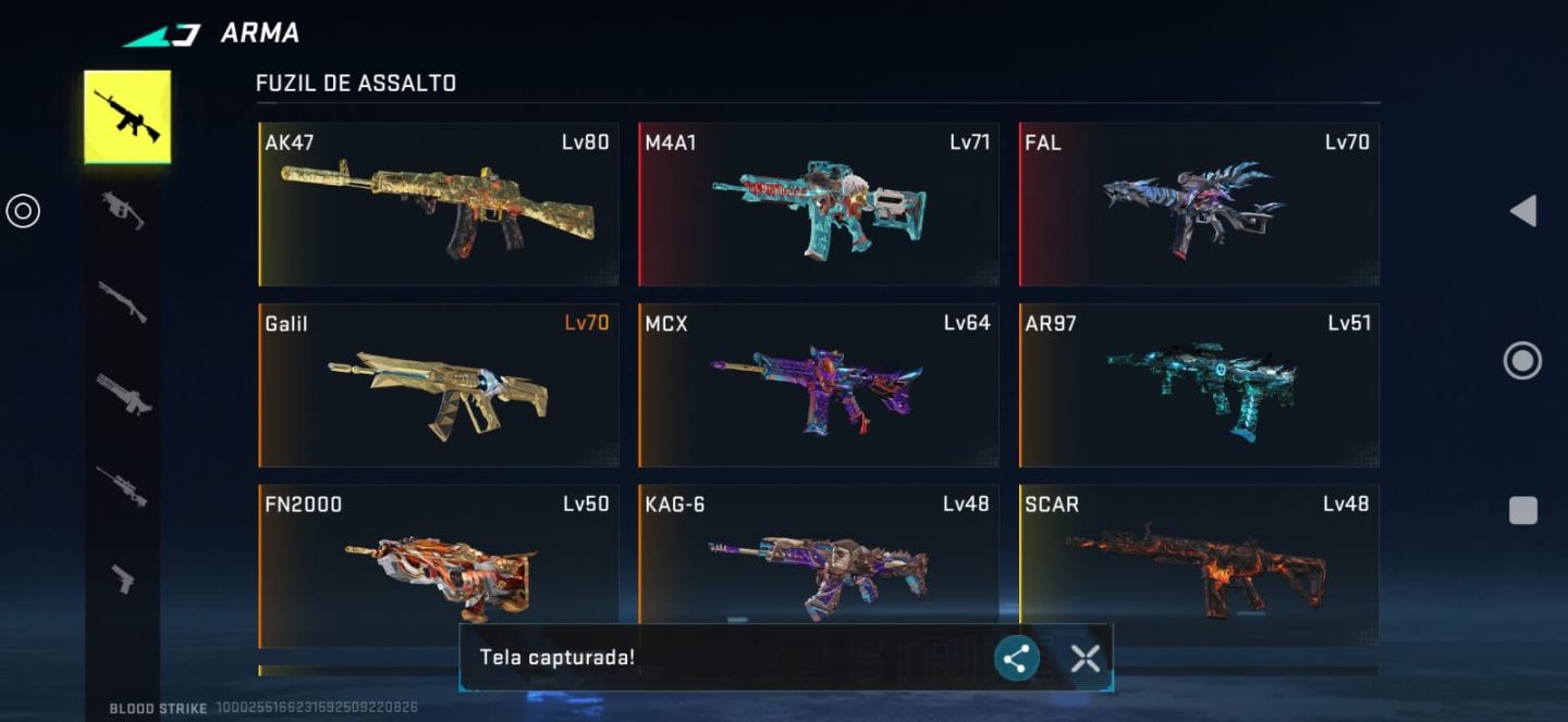 Conta blood strike muitas skins de armas e personagens,LVL 50