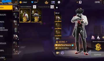 CONTA FREE FIRE SKIN TERROR NOTURNO E APARIÇÃO NORTUNO E TROCA DE NICK