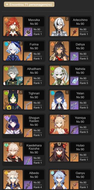 Conta Veterana Genshin Impact (Servidor América) AR 60 + Honkai Star Rail Bonus