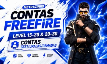 Conta FF Level 15-20 com 35 Diamantes 20k de Ouro e Troca de Nick Entrega GGMax