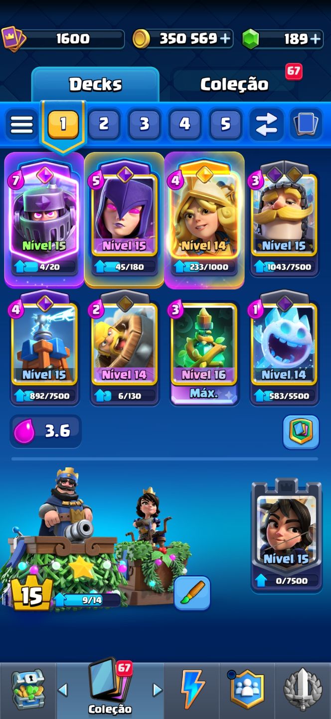 Conta de Clash Royale parada