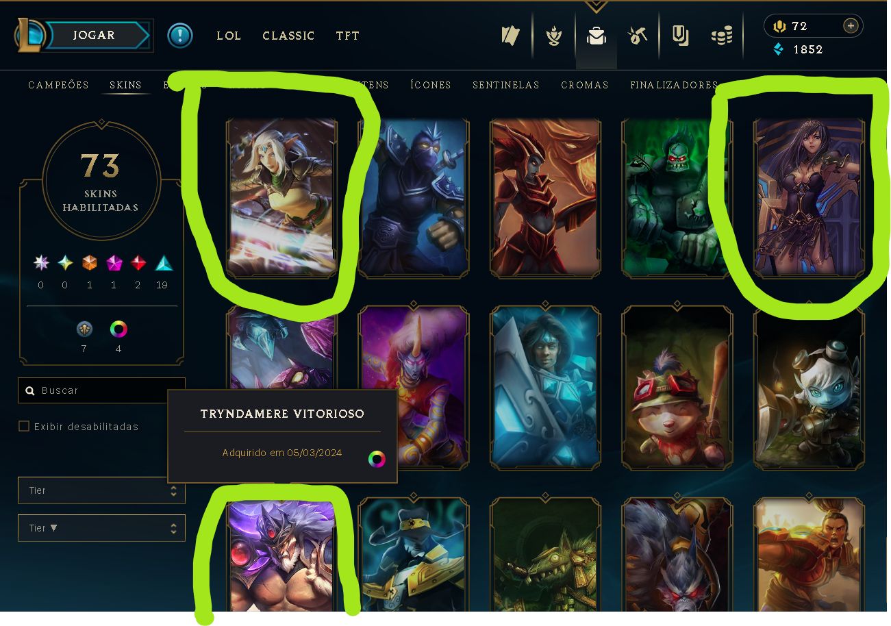 Conta League Of Legends Samira Soul Fighter, Veigar Cripta de Magma,+2 lendarias