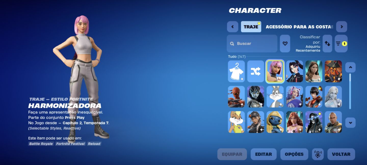 Conta fortnite 147skins