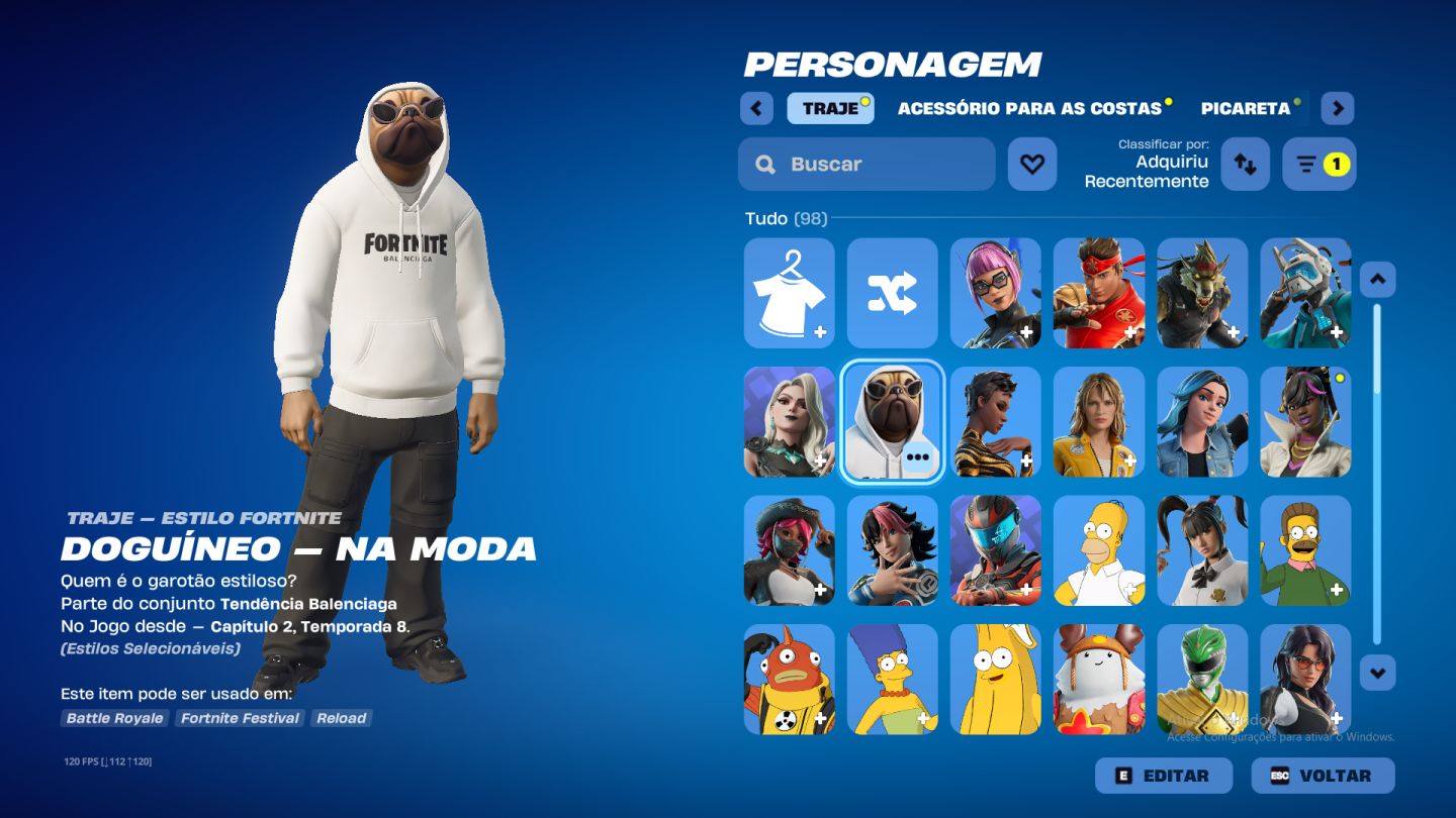 Conta de fortnite FA. ACESSO AO EMAIL COMPLETO.