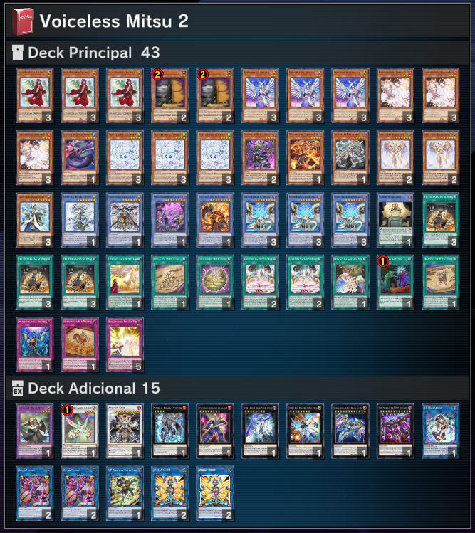 Conta Yu-Gi-Oh Master Duel Deck Voiceless Mitsu