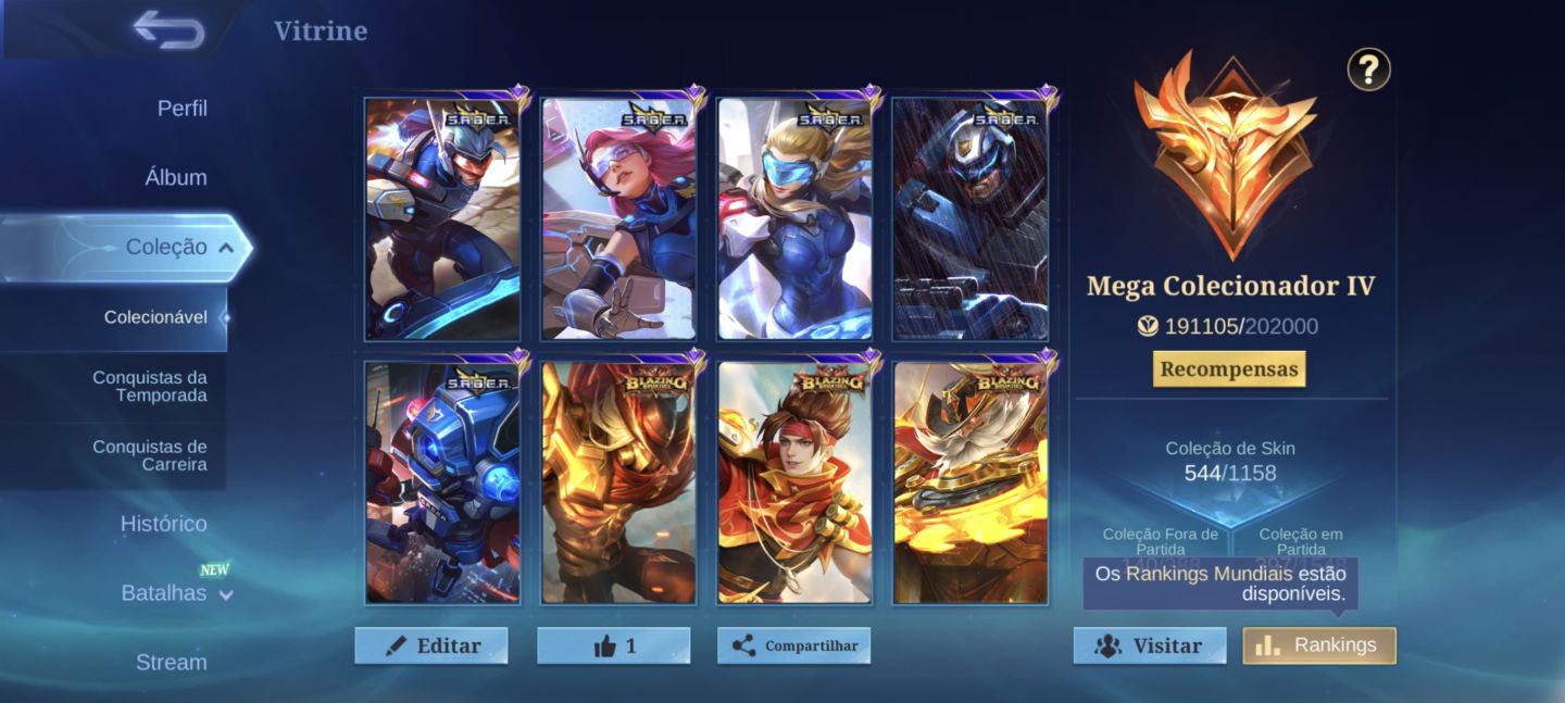 Conta mobile legends assassino