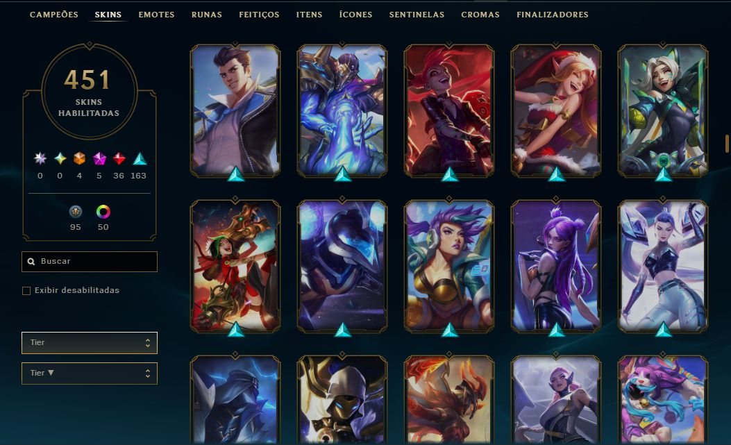 CONTA LOL | 451 SKINS | SEASON 2014