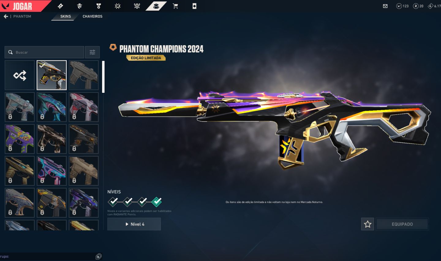 CONTA COM CHAMPIONS 2024 VALORANT