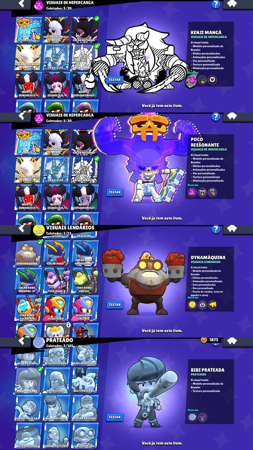 [CONTA DE BRAWL 36K DE TROFEUS | 98 BRAWLERS 13 LENDARIOS ( CONTA DE 2019) ]