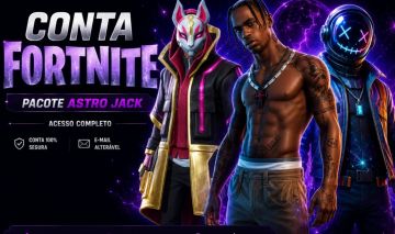 Conta Epic/Fortnite com Travis Scott,Atemporal e mais skins antigas