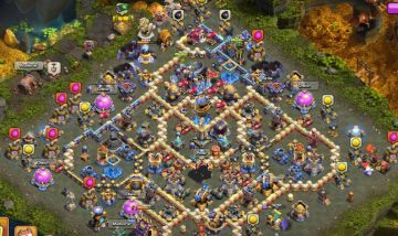 Conta Clash of Clans Cv 18 bem upada com dadosa