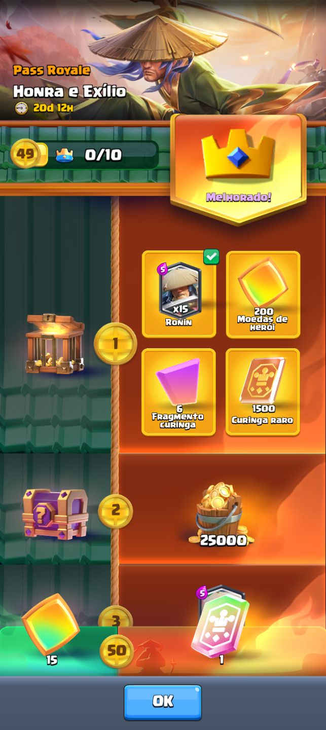 Conta de Clash Royale com pass royale