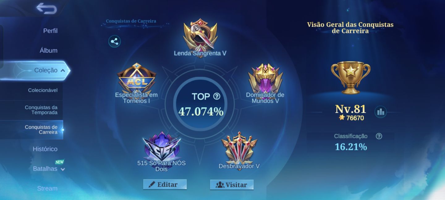 Mobile legend, conta mbl a venda!