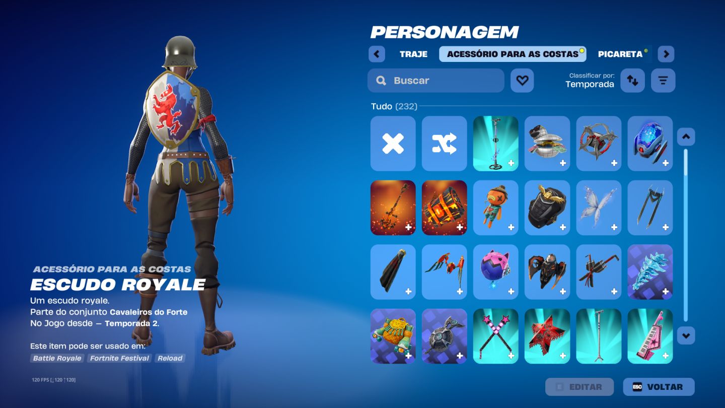 Conta Fortnite 187 skins + Royale Knight + Wingman + Omega