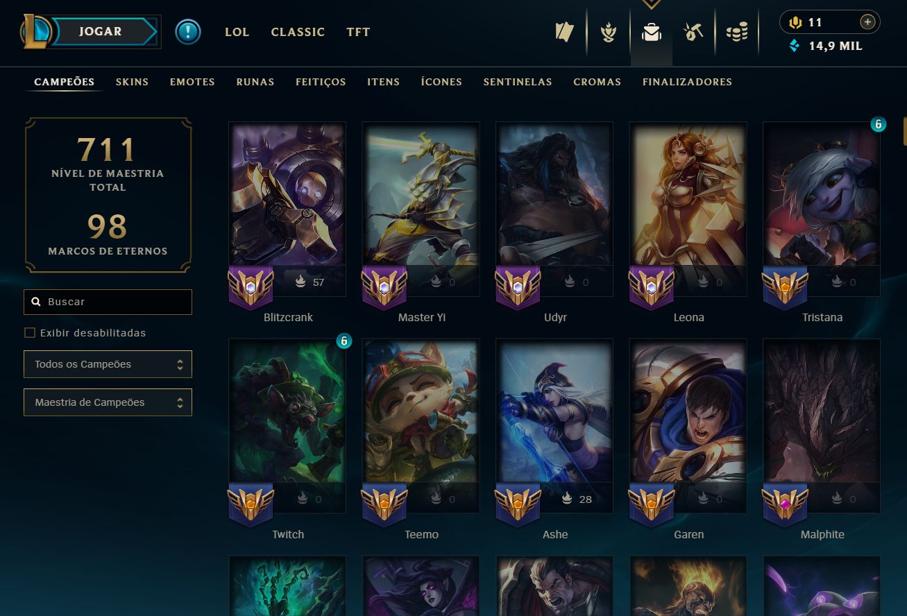 Lvl 498 | 385 Skins | Icones 2012 | Morgana Vitoriosa, Bordas de Skins e Mais..