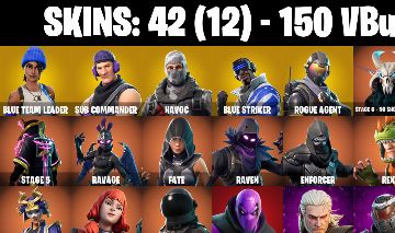 CONTA FORTNITE com Blue Team Leader | Sub Commander | Havoc e 42 SKINS