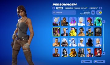 Conta fortnite com lara croft + 114 skins