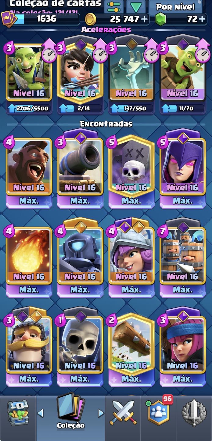 Conta Clash Royale 12K +2.6 Full lvl 16 + Torre 16