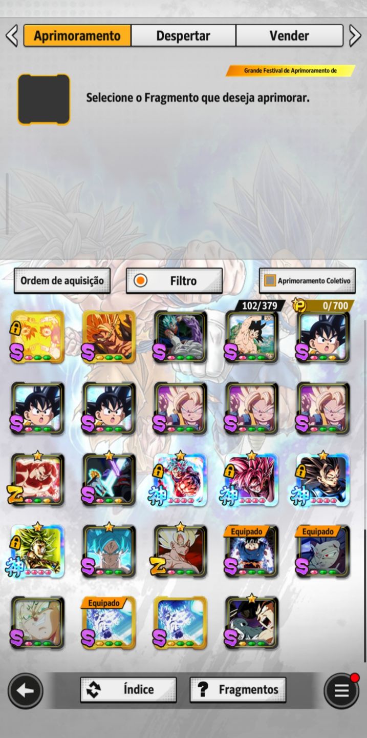 Conta End Game do Dragon Ball Legends