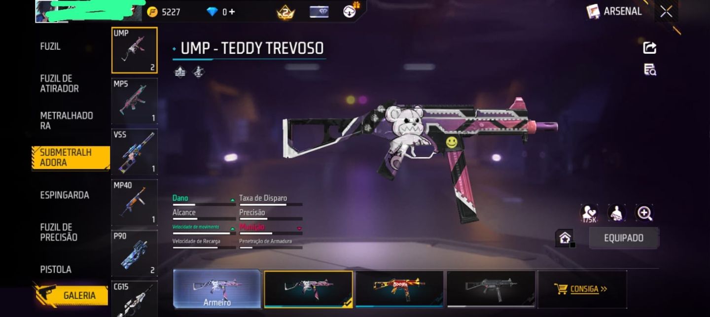 Conta de FF com ump e xm8 att