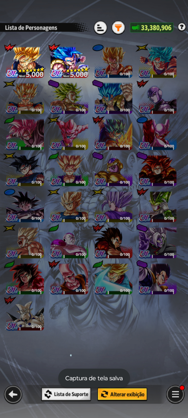 CONTA DE DRAGON BALL LEGENDS COM NOVOS PERSONAGENS DO 8 ANIVERSÁRIO