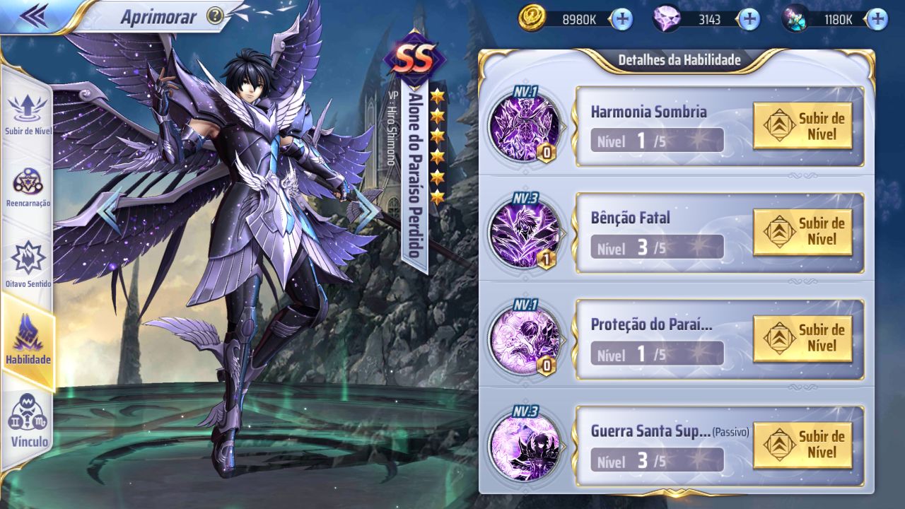 A150 - Conta boa pra pvp e para pve, varios personagens incluindo yohma