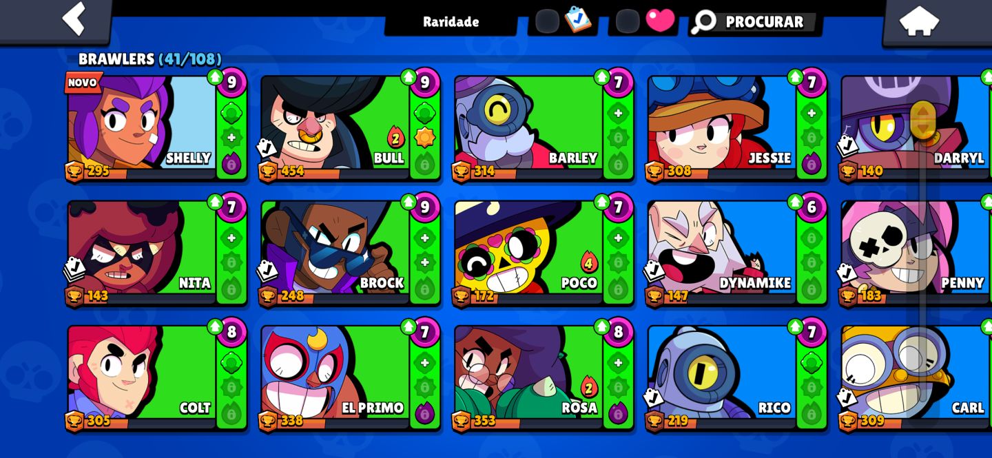 Conta DE 2019 | 8316 troféus, 41 brawlers | MUITAS SKINS
