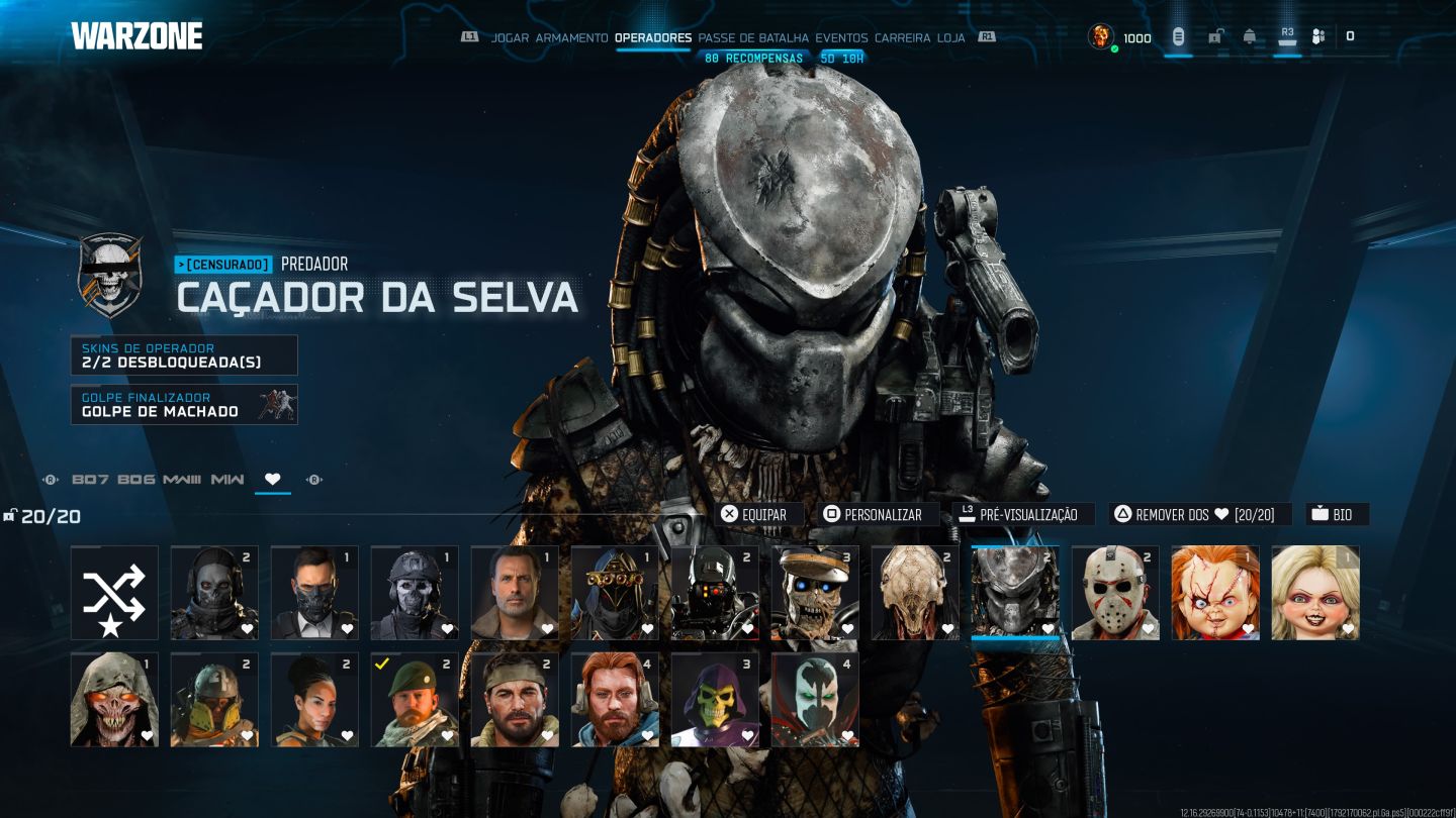 CONTA LV 1.000 WARZONE