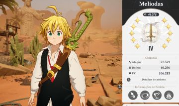 7DS Origins/Meliodas P10 Elizabeth p7 gowther p6 (todos os personagens) 80 tiros