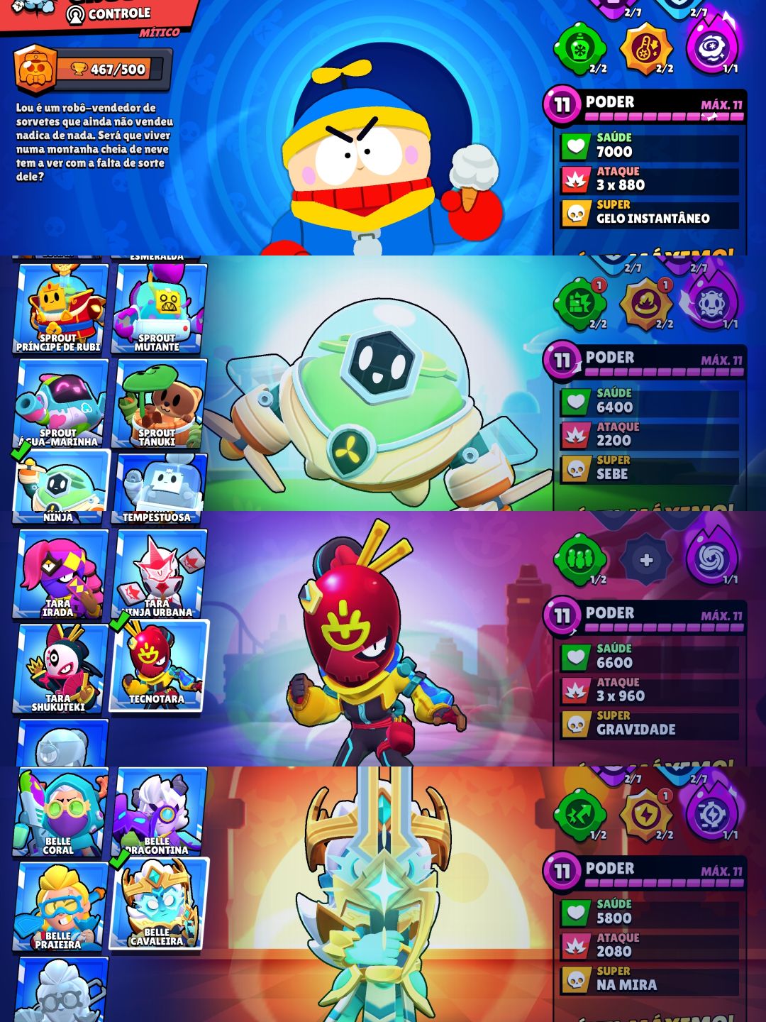 Conta Full mais de 500 Skins 44 Lendárias e 44 míticas vejam fotos e descrição