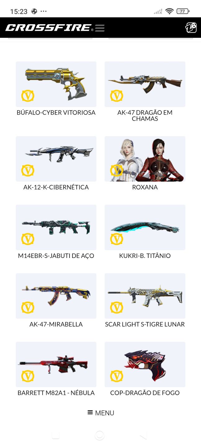 Conta CrossFire AL | Marechal Nível 1 | 460+ Itens | 25+ VIPs (Barretts, M4A1s,