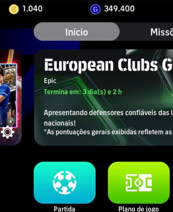 Conta de efootball iniciante com moedas