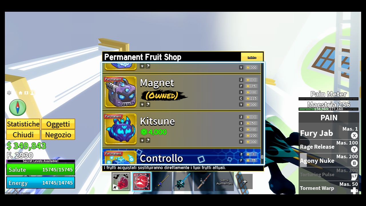 Conta de blox fruits com Magnet perm