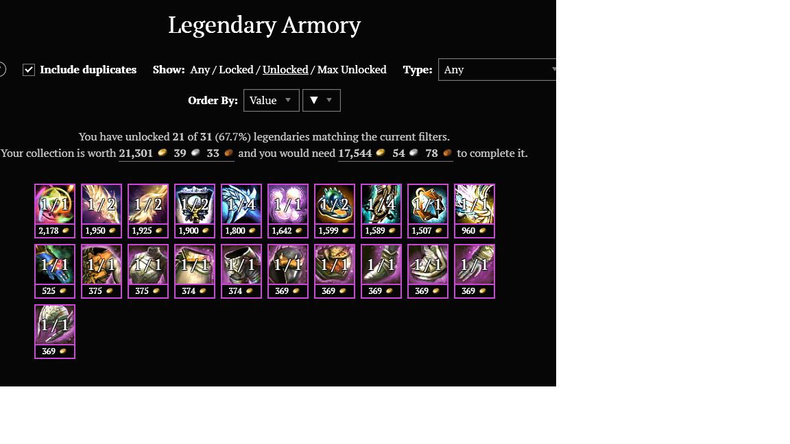 CONTA END GAME GW2