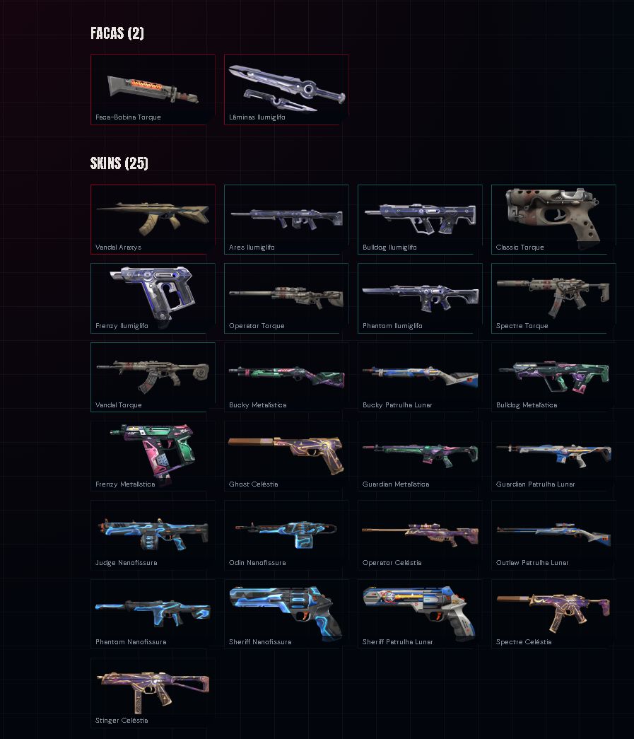 Conta Valorant Full Acesso, Ranked Ready, Com skins caras e facas