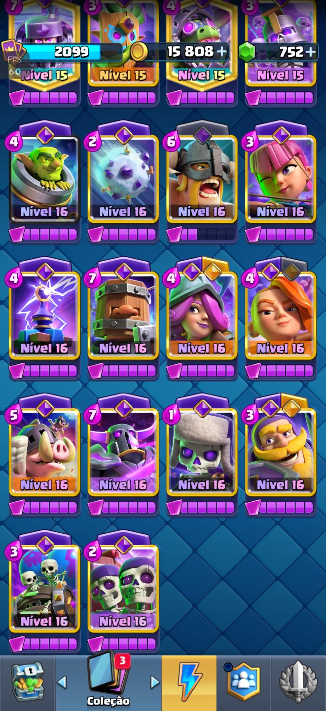 CONTA DE CLASH ROYALE GEMADA