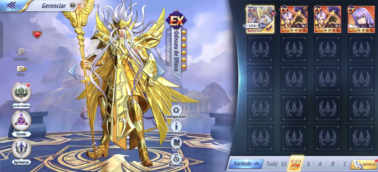 Conta saint Seya Awakening, servidor A141