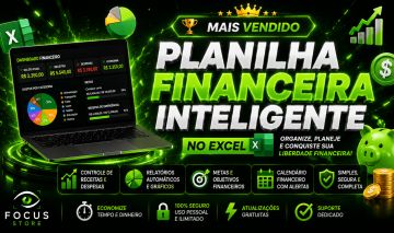 Planilha Financeira Inteligente | Controle Financeiro Completo + Dashboard