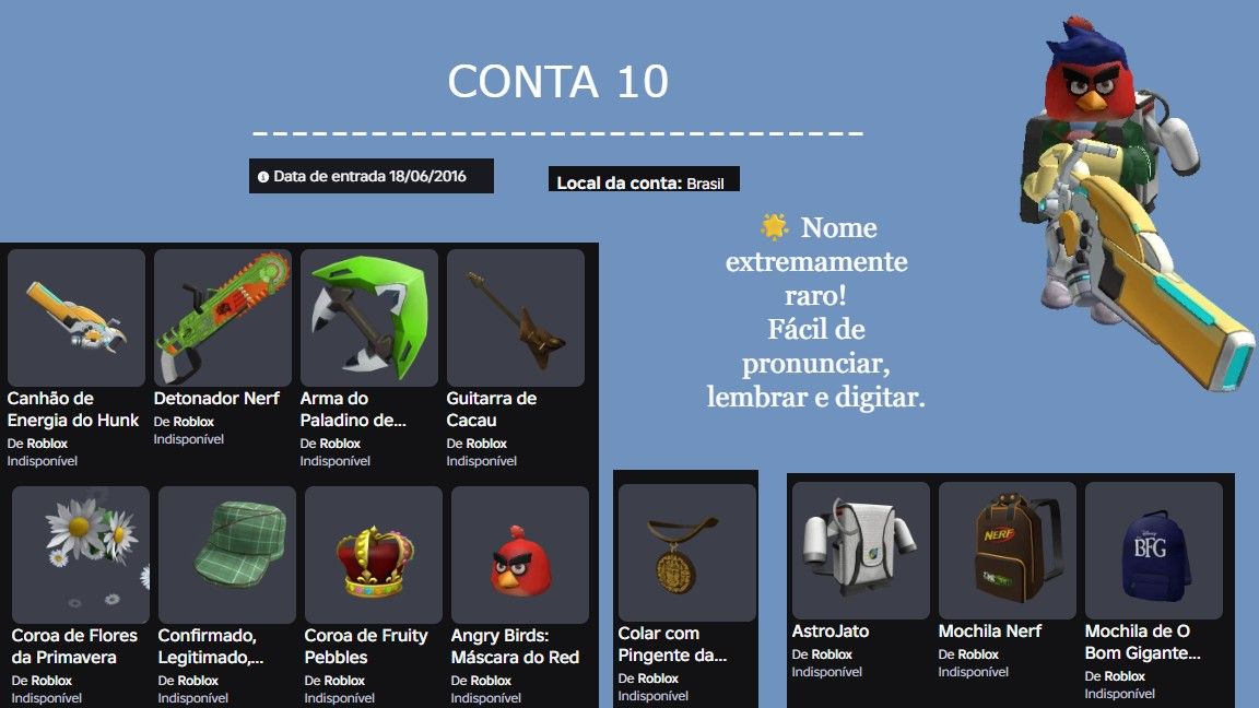 50% CONTAS ANTIGAS ROBLOX + OFFSALES + Bundle Rara