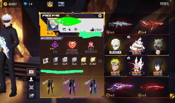 CONTA FREE FIRE PRIME NÍVEL 8 GEMADA