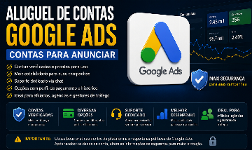ALUGUEL DE CONTAS GOOGLE ADS | PRONTAS PARA USO