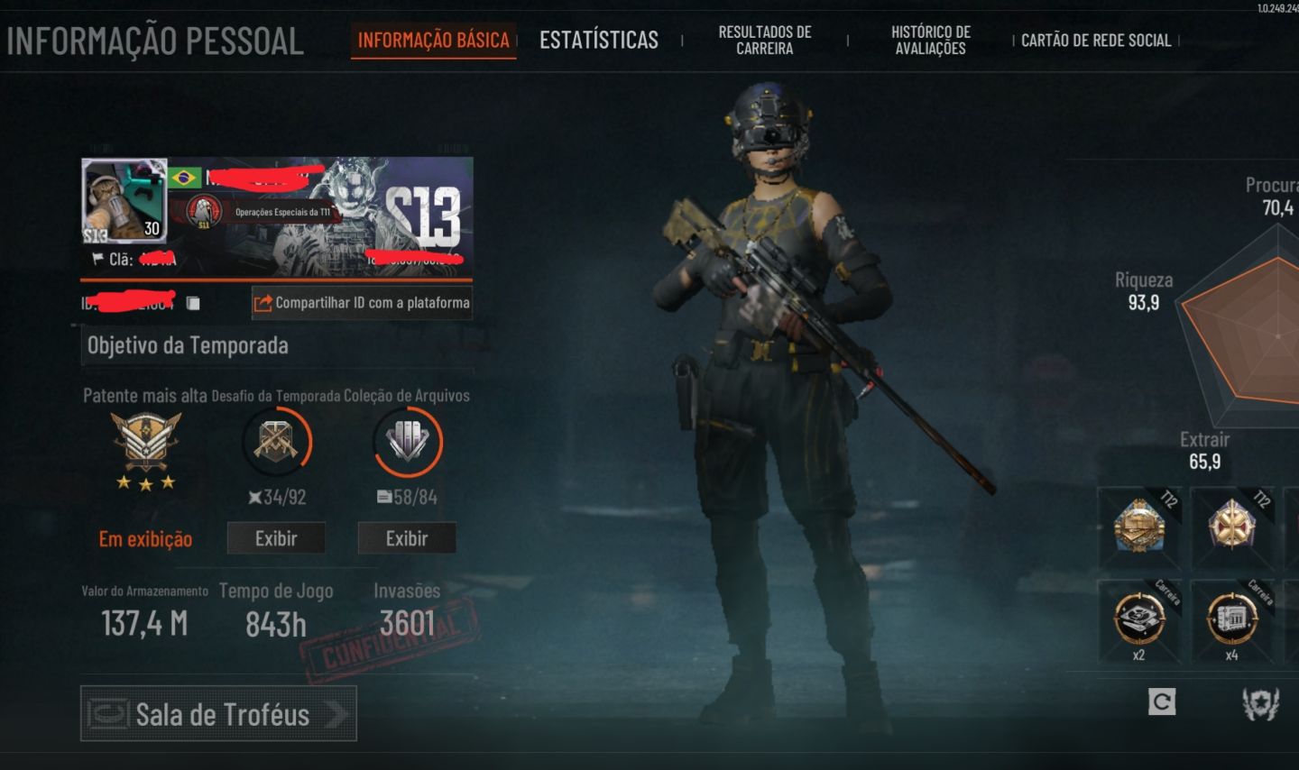 CONTA ARENA BREAKOUT À VENDA | COMPLETA E BEM EQUIPADA