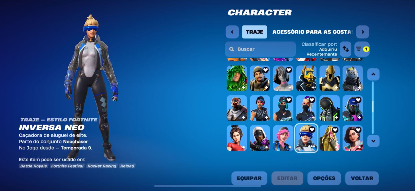 CONTA FORTNITE SKINS RARAS: TRAVIS ESCOOT, REVERSA NEO ENTRE OUTRAS