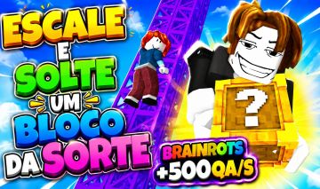(50% DESCONTO) ESCALE E SOLTE UM BLOCO DA SORTE - BRAINROTS +500QA/S