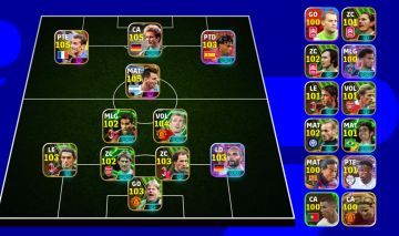 Conta eFootball Força Coletiva 3179 Messi, Haaland, Mbappé, Humening 105 + 12MGP