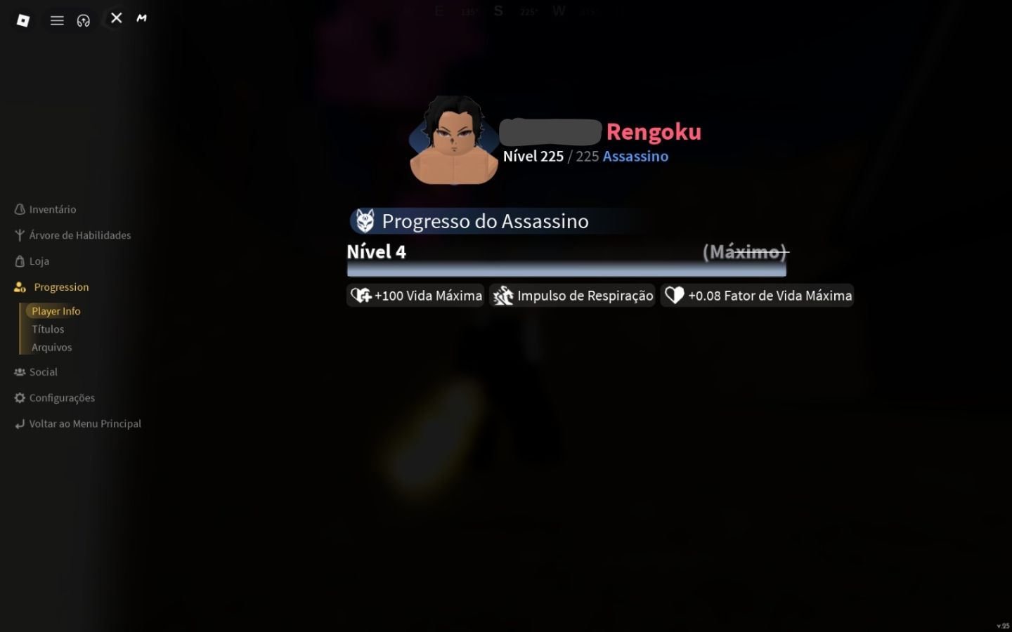 Conta com Clan Rengoku + Nightfall tier 3 + Mask nightfall tier 3 + Lvl max