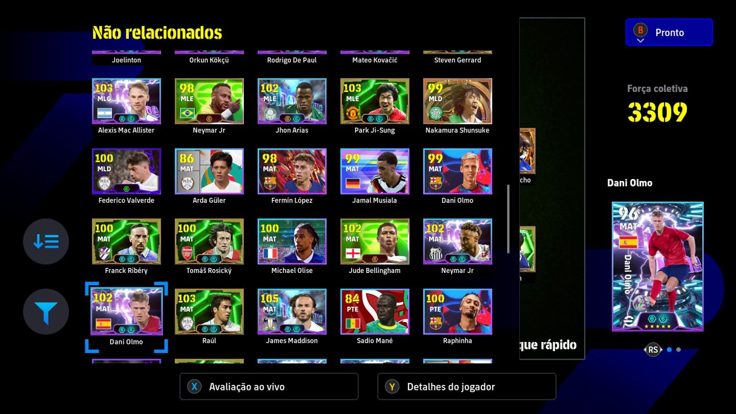 Conta efootball top forca coletiva 3309