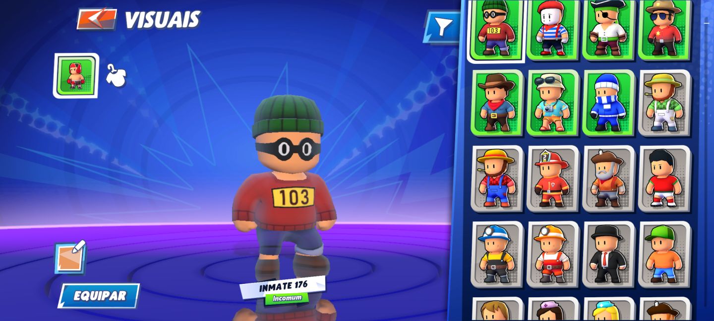 CONTA DE STUMBLE GUYS NO PREÇO!!! SKINS, HABILIDADES E ETC