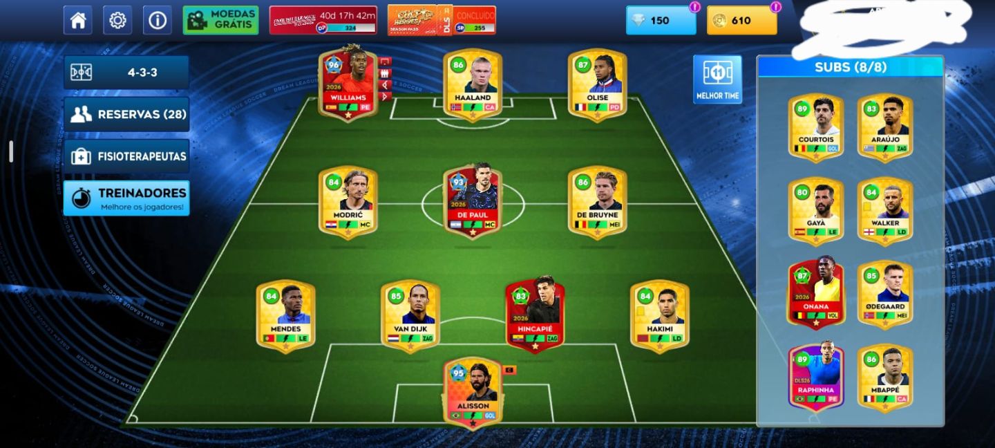 Conta de dls top com messi cr7 mbappediamante
